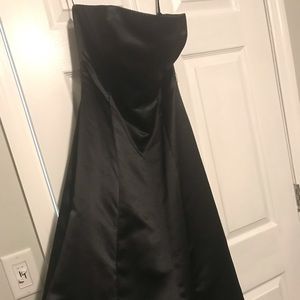 BCBGMAXAZRIA Black Satin Dress Size 8